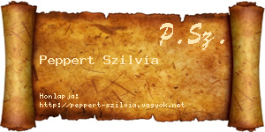 Peppert Szilvia névjegykártya